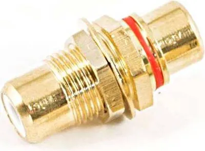 Produktbild von Lyndahl LKPA015K Cinch Einbaubuchse f. Frontplattenmontage, vergoldet Farbe: Rot