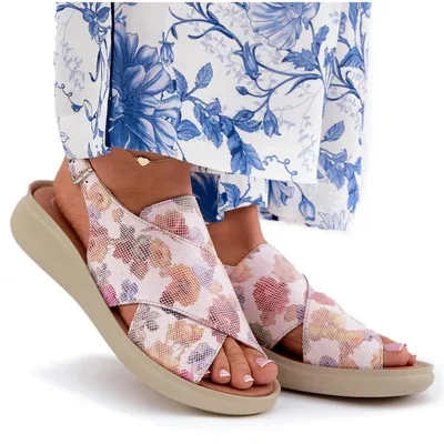 Produktbild von Damen Sandalen aus mit Blumen mehrfarbig Tosmelia 39