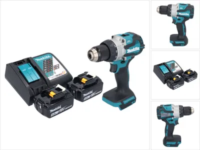 Produktbild von Makita DDF 489 RG Akku Bohrschrauber 18 V 73 Nm Brushless + 2x Akku 6,0 Ah + Ladegerät