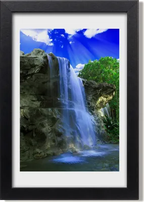 Produktbild von Bild 20x30 MDF-Rahmen, Wandkunst Wasserfall