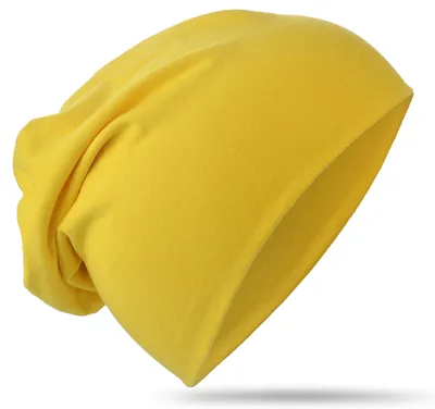 Produktbild von Uni Kinder Beanie Gelb Größe M (48-53cm Kopfumfang) aus 95% Baumwolle