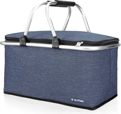 Produktbild von Outtec® Thermo-Picknickkorb, Faltbar Thermotasche, Picknick Korb, Kühltasche, Thermokorb, Einkaufskorb, Isolierkorb - 29 Liter, 47 x 27 x 22 cm