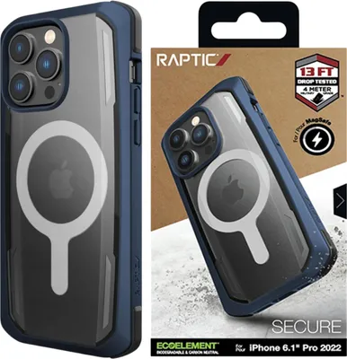 Immagine prodotto di Raptic X-Doria Custodia sicura Iphone 14 Pro con Magsafe Custodia blindata Blu