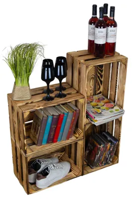 Produktbild von 4er set Obstkiste Bella Neu & geflammt