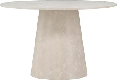 Zdjęcie produktu dla FURNLUX Stół do jadalni Lanzo Marble Grey 120cm / Hauptfarbe: Grau / Abmessungen: 120 x 120 x 75 cm