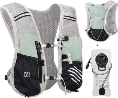 Produktbild von Famanu Laufweste mit 2L Trinkblase - Hydrationsrucksack für Radfahren und Wandern