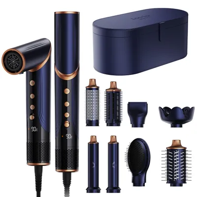 Zdjęcie produktu dla Multistyler suszarko-lokówka 8w1 z jonizacją Lovio BEAUTY AirStyle LVHS001BL granatowo-miedziany