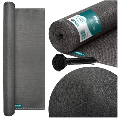 Produktbild von Sillar Schattiernetz 1,5 x 25 m 140 g/m² 90% Sichtschutz Windschutz Zaunblende Anthrazit