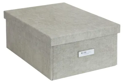 Aufbewahrungsbox mit Deckel, beige, 28,5x39x16 cm, Faltbox
