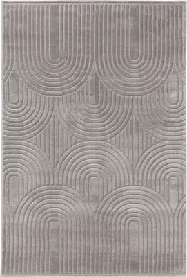 Produktbild von benuta Teppich Wohnzimmer Claire Grau 280x380 cm Wohnzimmerteppich Rechteckig Muster Modern Kurzflor Skandinavisch