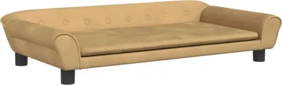 Zdjęcie produktu dla vidaXL Legowisko dla psa brązowe 100x50x21 cm aksamitne