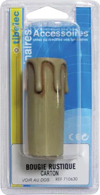 Image de Bougie E14 TIBELEC, carton, beige