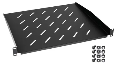 Fachboden für Serverschrank 19 Zoll 1 HE HMF 65499 48.3 x 40 x 4.5 cm Schwarz
