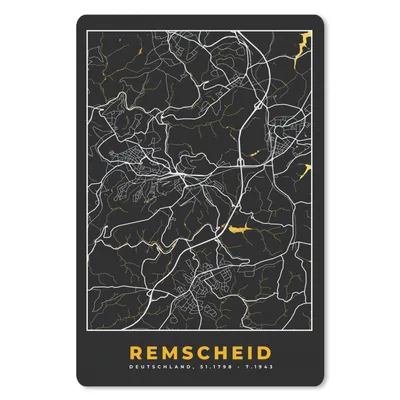Produktbild von MuchoWow® Mauspad Mousepad Remscheid - Stadtplan - Gold - Karte - Deutschland 40x60 cm - Mousepads - Maus Mat - Pad - Mausunterlage - Schreibtisch Accesoire
