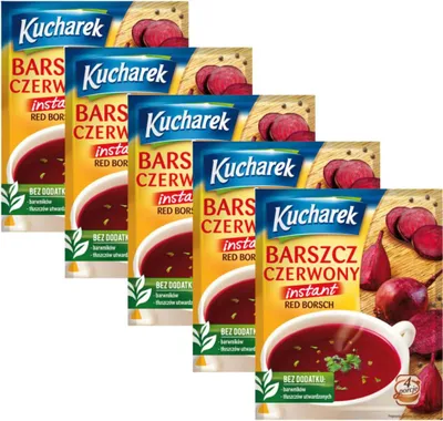 Produktbild von Kucharek Rote Bete Suppe 5x 46g - polnische Barszcz Czerwony - Borschtsch Pulver