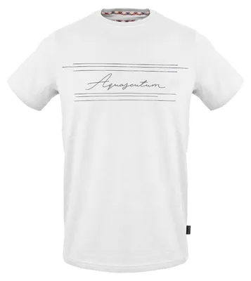 Produktbild von Aquascutum - T-Shirt für Herren, Rundhalsausschnitt GT22535 (M) (Weiß)