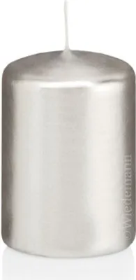 Produktbild von Stumpenkerzen Silber, 80 x 60 mm, 16 Stück
