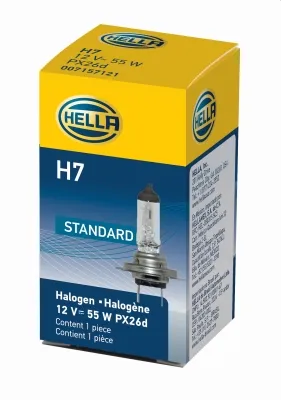 Produktbild von 1x HELLA H7 Glühlampe Fernlicht 12V 55W PX26d Halogen 8GH 178 555-011