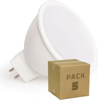 Produktbild von 5er-Pack LED-Glühbirnen 12V GU5.3 6W 550lm MR16 No Flicker 4000K Neutralweiß