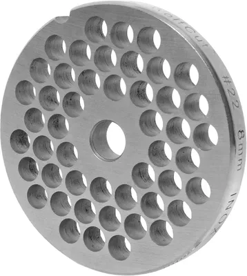 Produktbild von Lochscheibe aus Inox für Fleischwolf Größe 22 mit 8,0 mm Bohrung
