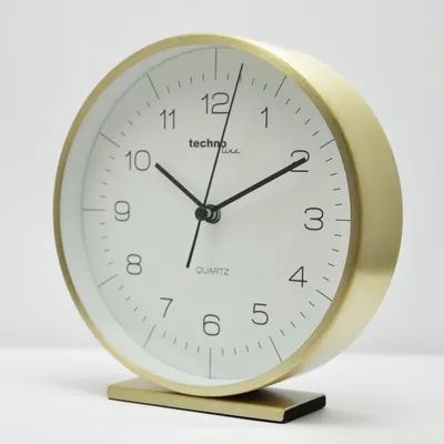 Produktbild von technoline Quarzwecker Modell A | gold | Metallgehäuse