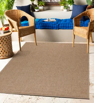 Produktbild von In& Outdoor Teppich Wetterfest Modern Design Natur für Küche Balkon Terrasse Garten auch Wohnzimmer Teppich, Größe: 160 x 230 cm, Farbe: Beige-1