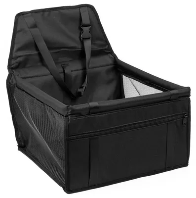 Image de Sac de transport pour chien - Sac de transport pour chat - Siège auto pour animal - 40 x 30 x 25 cm - Imperméable Oxford 600D - Noir