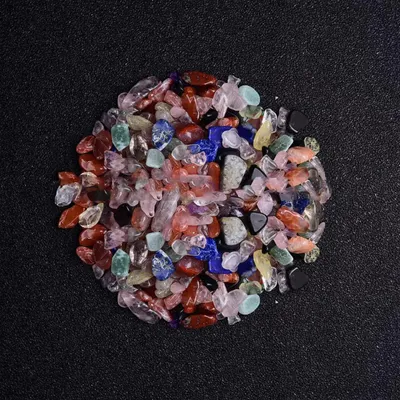 Produktbild von Siersteine, 5-7 mm - Kleine Halbedelsteine - Dekoratives Granulat - Für Bastelarbeiten/Aquarien - 100 g - Weiß, kristallin - Dekorative Steine