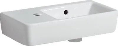 Immagine prodotto di Geberit Selnova - Lavabo 500x250 mm, con sfioratore, 1 foro per rubinetto a sinistra, bianco 501.506.00.7