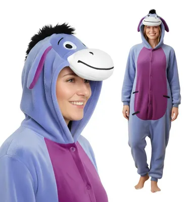 Obrázek produktu pro Pyžamo Onesie Kigurumi Kostým Převlek Osel Eeyore S: S: 145-155cm