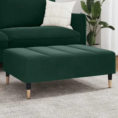 Immagine prodotto di Pouf in velluto, verde scuro, 77 x 55 x 31 cm