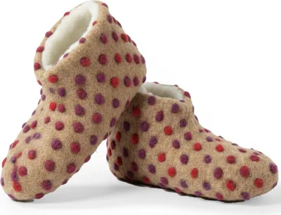 Produktbild von Bettschuhe IamFlauschi Kuschel Ecru Größe 36 / 37 - Kuschelig Warme Hausschuhe aus Schafwolle – Hüttenschuhe für Damen und Herren