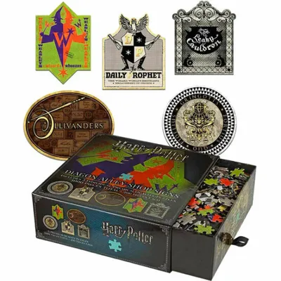 Zdjęcie produktu dla Puzzle Noble Collection - Harry Potter - Znaki Sklepów z Ulicy Pokątnej, 200 elementów