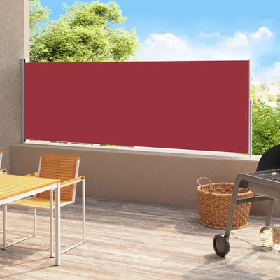Obrázok produktu pre Maison Exclusive – bočná markíza s výsuvom 180 x 500 cm, červená