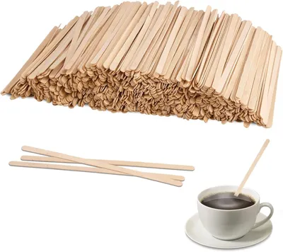 Zdjęcie produktu dla Drewniane mieszadła do kawy, długość 14 cm