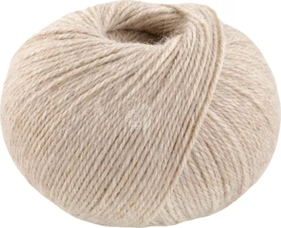 A ball of beige yarn.