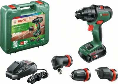 Zdjęcie produktu dla Bosch AdvancedImpact 18, Wiertarka pistoletowa, Zamek centralny, Bezszczotkowy, Czarny, Zielony, 1,3 cm, 1500 RPM