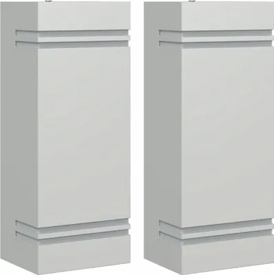Image de Appliques murales d'extérieur 2pcs argenté acier inoxydable