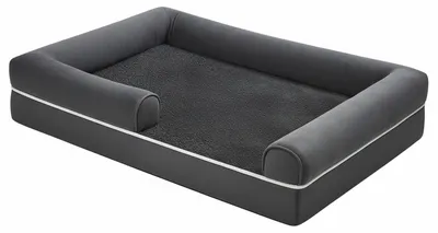 Image de Lit orthopédique pour chien avec housse amovible | Gris foncé | 71,5 x 106,5 x 18,5 cm