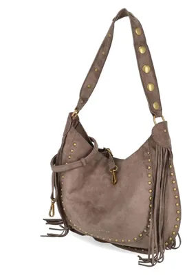 Zdjęcie produktu dla Torba na ramię "Fräulein Frida" dla kobiet, kolor taupe, materiał: tkanina. Rozmiar: uniwersalny