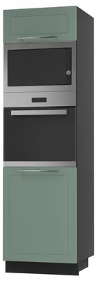 Produktbild von Backofenschrank Kvantum Q-D14/RU/60/207 mit Klappe 60cm Korpus- & Frontfarbe wählbar,mint matt,schwarz