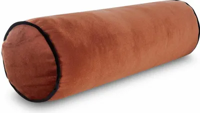 Zdjęcie produktu dla EUROFIRANY | Poduszka dekoracyjna - Bolster - 15 x 45 cm - brązowa - Poduszki na sofę - Nowoczesne i klasyczne
