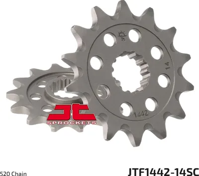 Obrázok produktu pre Zębatka Przednia JT JTF1442 14SC Suzuki RMZ 250 Samooczyszczająca Stalowa