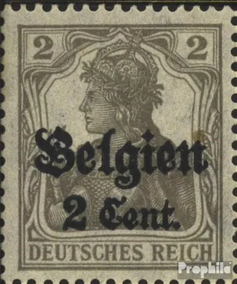 Produktbild von Briefmarken Dt. Landespost in Belgien 1916 Mi 10Za 2, weiter Abstand zwischen 2 und C postfrisch Germania