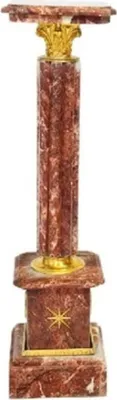 Produktbild von Casa Padrino Barock Säule Rot / Gold H. 100 cm - Prunkvolle Marmor Säule im Barockstil - Barock Deko Accessoires