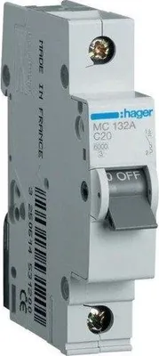 Image de Disjoncteur de protection de ligne, 6kA, caractéristique C, unipolaire, 32A