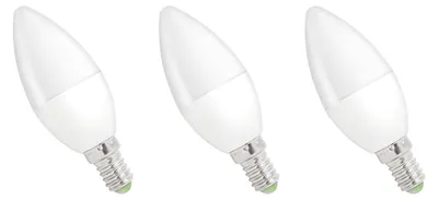 Produktbild von Spectrum E14 LED Kerzenlampe 4W 330lm 3000K Warmweiß 230V 3 Stück