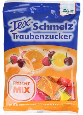 Imagen del producto de Tex-Schmelz, mezcla de frutas con glucosa de uva, 75 g, en tabletas