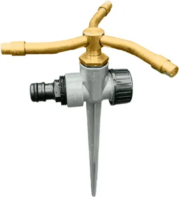 Image de Arroseur pour gazon - Arroseur de jardin - Pour l'arrosage du gazon - Rotation à 360 degrés - Avec 3 bras - Argenté
