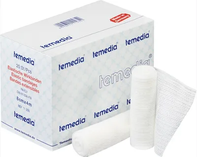 Produktbild von Temedia Wirkbinde, 6 cm x 4 m, Klinikpackung à 20 | Packung (20 Stück)